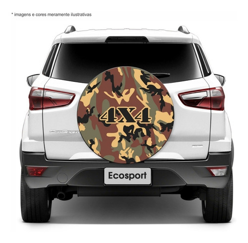 Imagem 2 de 4 de Capa Estepe Ecosport Crossfox Spin Aircross - Camuflado Bege