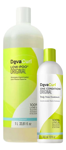 Kit Deva Curl Original Sh Low-poo 1 Litro + Cond. 355ml