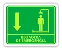 Comprar Señalamiento Regadera De Emergencia Fotoluminiscente 30x40