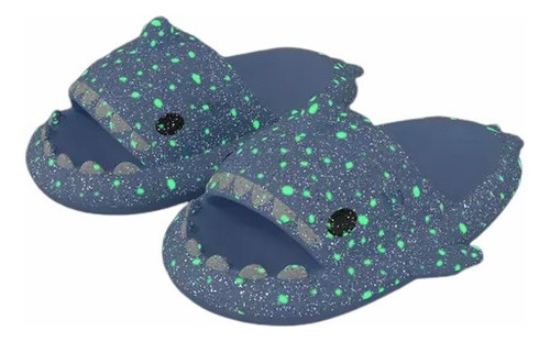 Zapatillas Tiburón Luminoso Antideslizante Unisex Ropa Casa