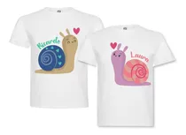 Comprar Pack Poleras Parejas Día Enamorados Caracoles Personalizadas