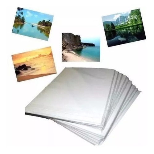 1000 Folhas Papel Foto Glossy Adesivo 130g A4 Prova D'agua