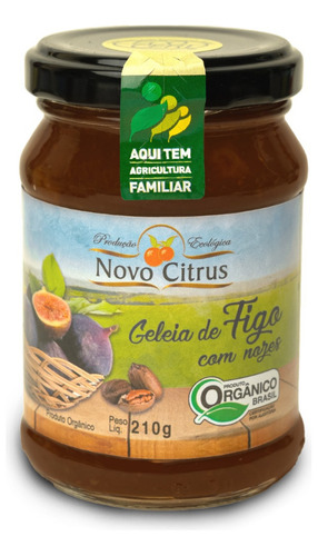 Geléia De Figo Com Nozes Orgânica Novo Citrus