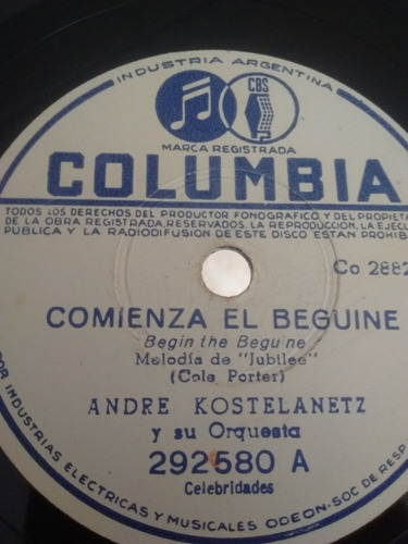 Andre Kostelanetz Disco Pasta Columbia 292580 C70