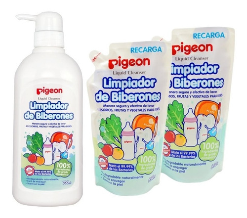 Limpiador De Biberon 700ml + 2 Recargas 650ml