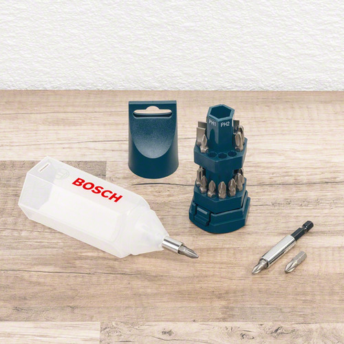 Juego De Puntas Bosch Big Bit Para Atornillar Con 25 Pzas.