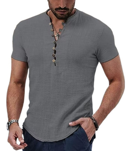 Camisa De Hombre Suelta Casual Viaje Playa Diario