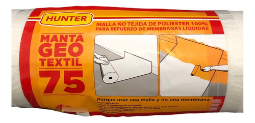 Manta Venda Elástica Geotextil P/membrana Líquida 1 X 25 Mts Color Blanco