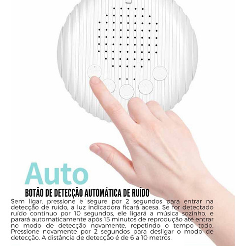 Aparelho De Som Bebês Ruído Branco Dormir Bem Sons Brasil