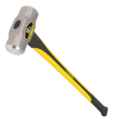 Truper 30930 10 Libras Sledge Hammer, Fiberglass Handle Con