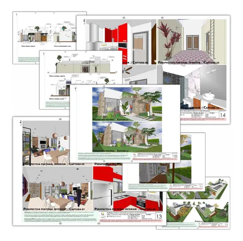 Plano De Casa Moderna Medidas Diseño Color 168m2