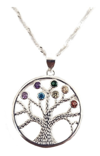 Collar Arbol De La Vida Plata 925 Incluye Cadena Joyas Mujer