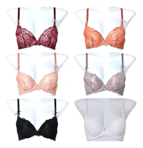 Mayoreo Lencería Brassier Bra Ilys Doble Puch Up. 24pz