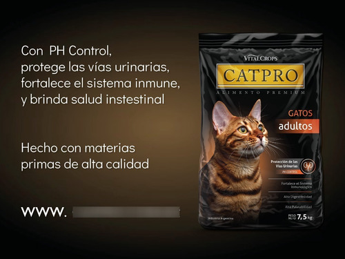 Imagen 6 de 6 de Alimento Gatos Catpro Adultos 7,5 Kg * Envios Gratis Caba*
