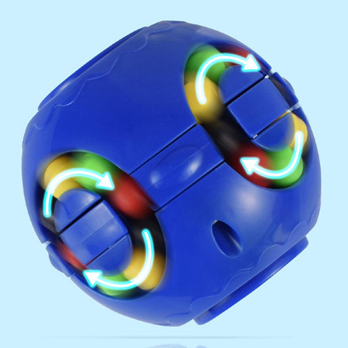 W 5 Juguete Para Aliviar El Estrés Cube Fidget Azul