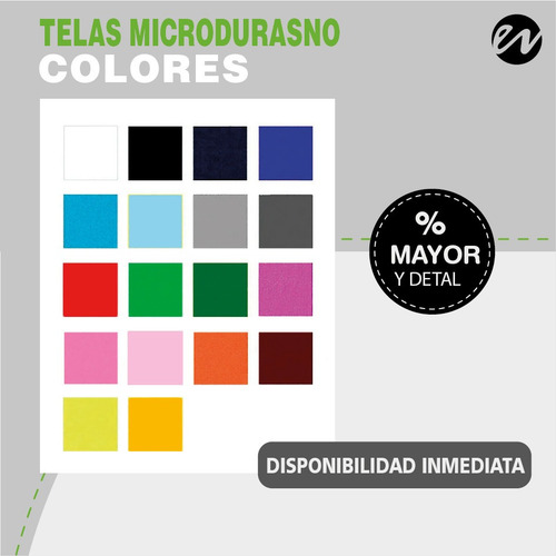 Imagen 2 de 2 de Tela Microdurazno Blanca / Colores Textura Algodon X Metro