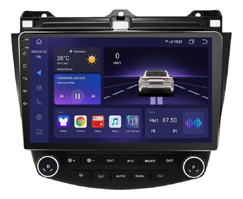 Estéreo 4+32g Carplay Auto Gps Para Honda Accord 2003-2007