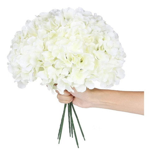 Pacote Completo De 20 Cabeças De Flores De Seda De Hortênsia
