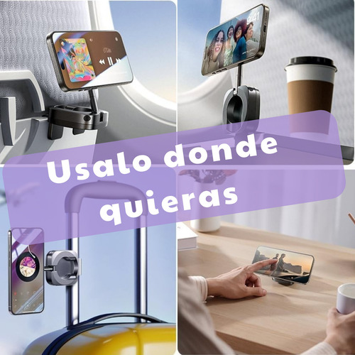 Soporte De Celular Tablets Para Aviones Universal Magnetico