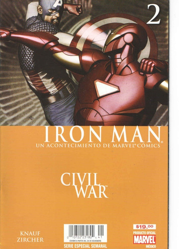 Comic Marvel Iron Man Civil War 2 Español Televisa