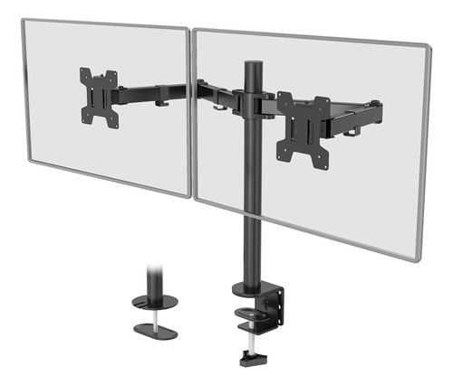 Wali  Wl-m002  Soporte Doble Para 2 Monitores Lcd.  Negro