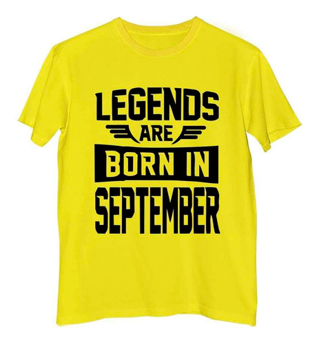 Remera Niño Color Legends Are Born In September Cumple