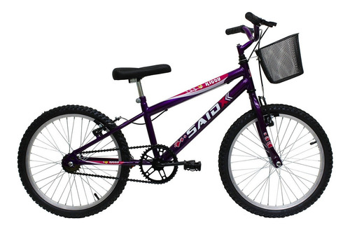 Bicicleta Aro 20 Infantil Feminina Cesta E Rodinha+capacete