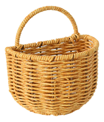 Cesta Colgante Semicircular Tejida, , Pequeño 13cmx8cmx14cm