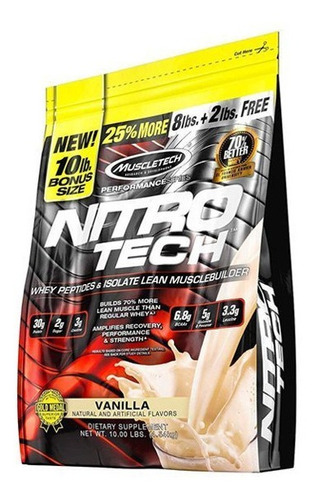 Nitro Tech Performance Vanilla 10 Lb Bolsa