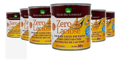 Kit 6 Und Doce Leite Zero Lactose E Açúcar S Lourenço 330g