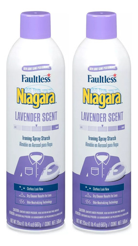 Almidón En Aerosol Niagara Lavanda 20oz 2pz