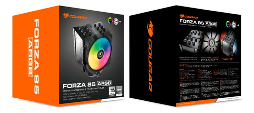 Dissipador de calor preto Cougar Forza 85 Argb 120 mm CGR-FZA85-ARGB