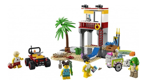Brinquedo Lego City Posto Salva Vidas Da Praia 211 Pcs 60328