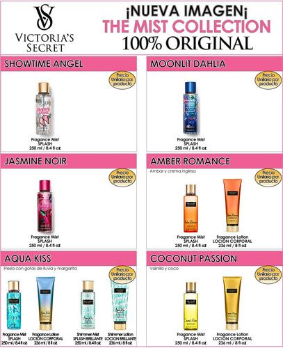 Victoria's Secret - Cremas, Splash Y Mas - 100% Original