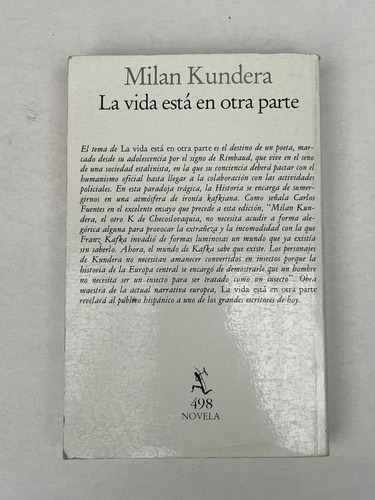 La Vida Está En Otra Parte Milan Kundera
