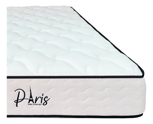 Colchón King Size Memory Foam Hibrido En Caja Color Blanco Blanco