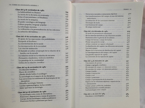 Imagen 6 de 10 de Curso De Sociologia General 1 Y 2 Pierre Bourdieu Siglo Xxi