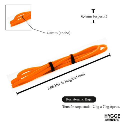 Banda Para Dominadas Tensión Baja 1/7 Resistencia Hygge Fit