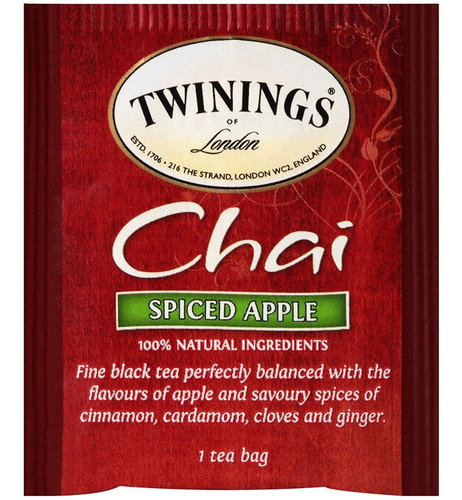 Twinings Spice Apple Chai Té Negro Manzana London Importado