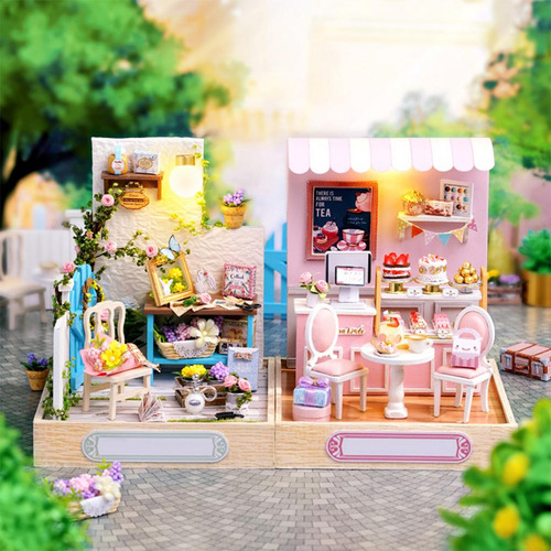 Casa De Muñecas De 2 Piezas Con Juegos De Muebles Casa De