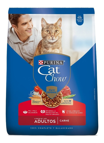 Cat Chow Adulto 15k Sabor Carne + 4pates + Envio