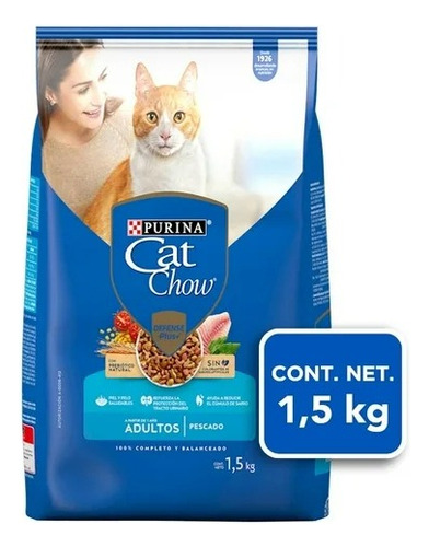 2 Pza Alimento Para Gato Purina Cat Chow Adulto Sabor Pescad