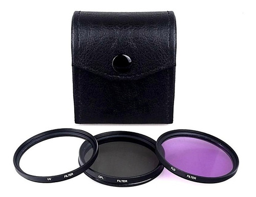 Kit Filtro Uv Cpl Fld De 40,5mm Lente Nikon Sony Canon Fuji