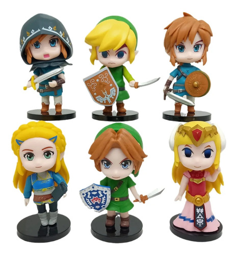 La Leyenda De Zelda Colección 6 Figuras En Bolsa Zelda Link