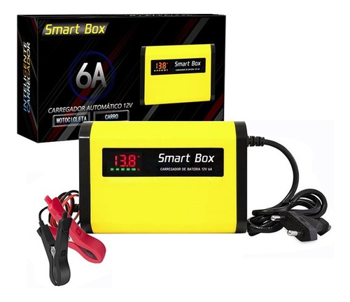 Imagem 2 de 5 de Carregador Bateria 6ah Indicativo Cargar Automotivo E Moto