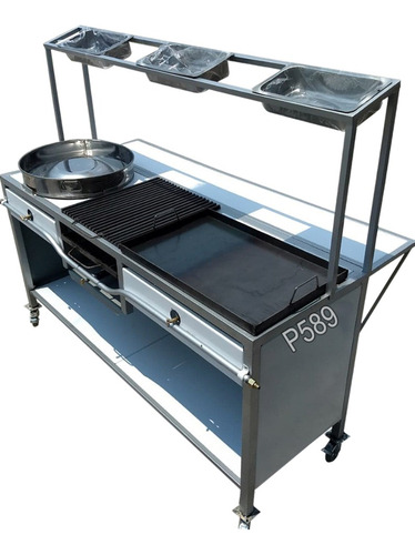 Carrito De Comida Con Choricera Asador Plancha Modelo P589