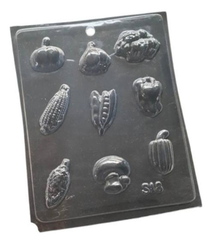 * Molde Para Chocolate 9 Verduras Plato Del Buen Comer Jabon
