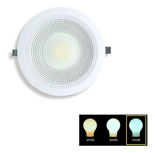 Luminária Down Light Led Cob 30w Embutir 6500k Branco Frio 110V/220V