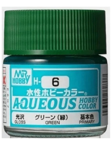 Mr Hobby Aqueous H6 Verde Gloss Green Plastimodelismo Pintar