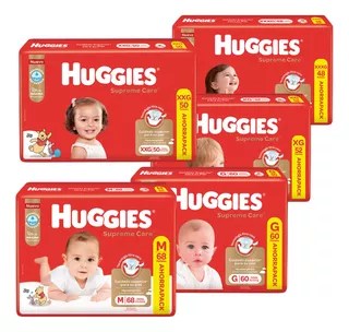 4 Packs Huggies Supreme Care Todos Los Talles